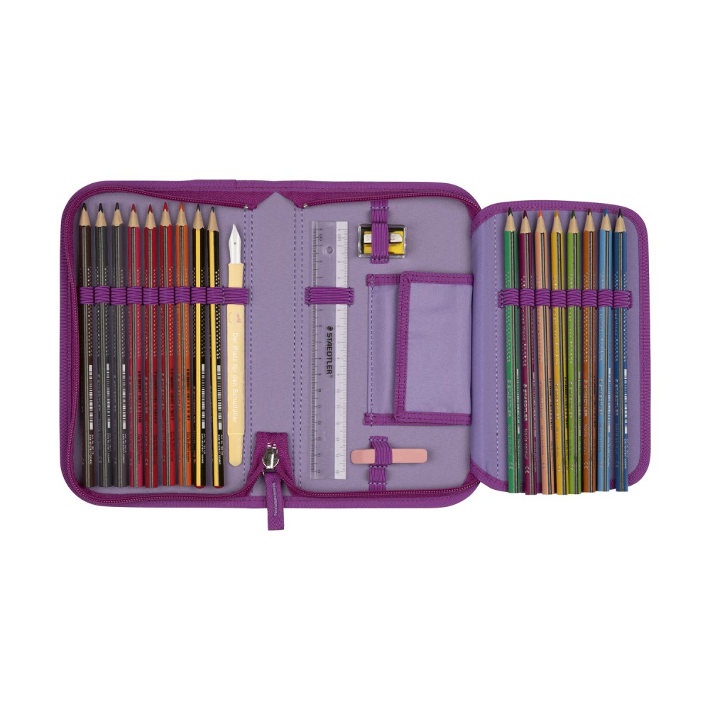 DerDieDas Puple Unicorn Etui Innenansicht